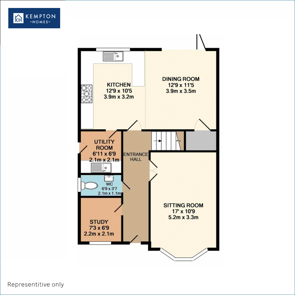 A three bedroom semi-detached home