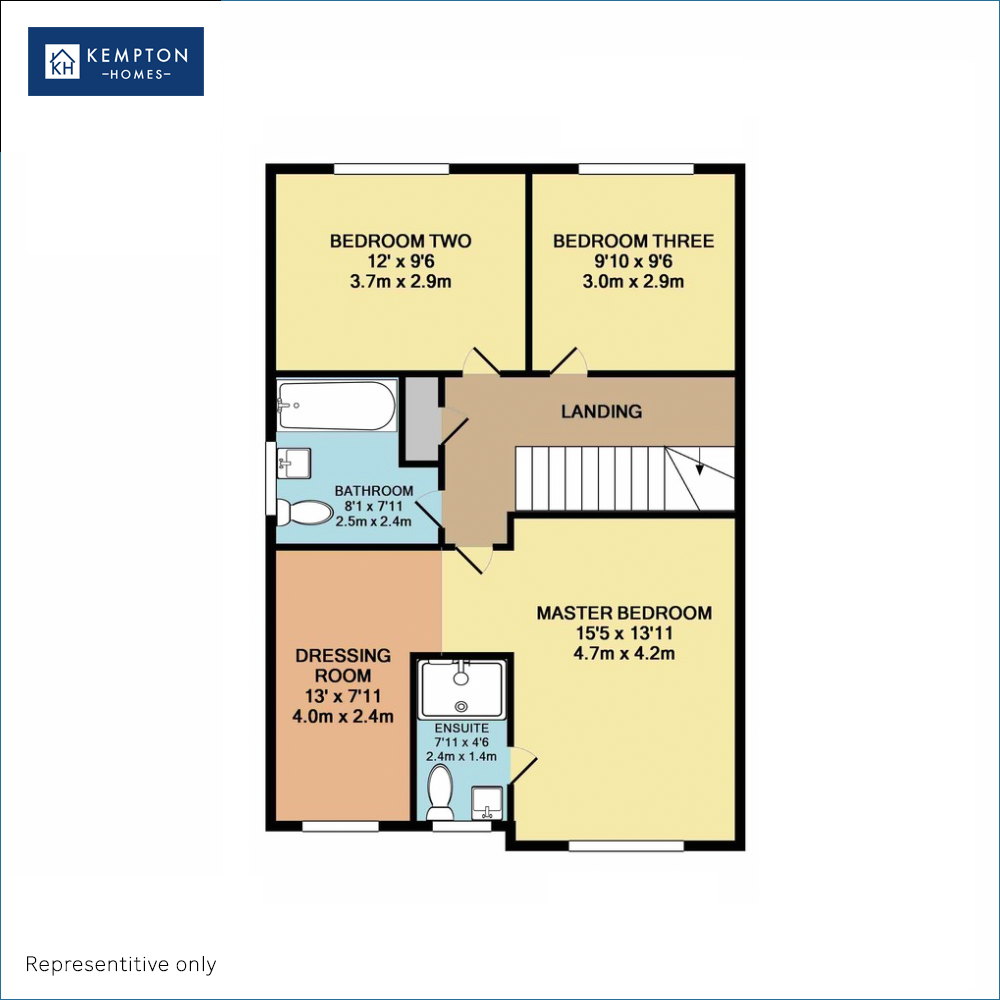 A three bedroom semi-detached home