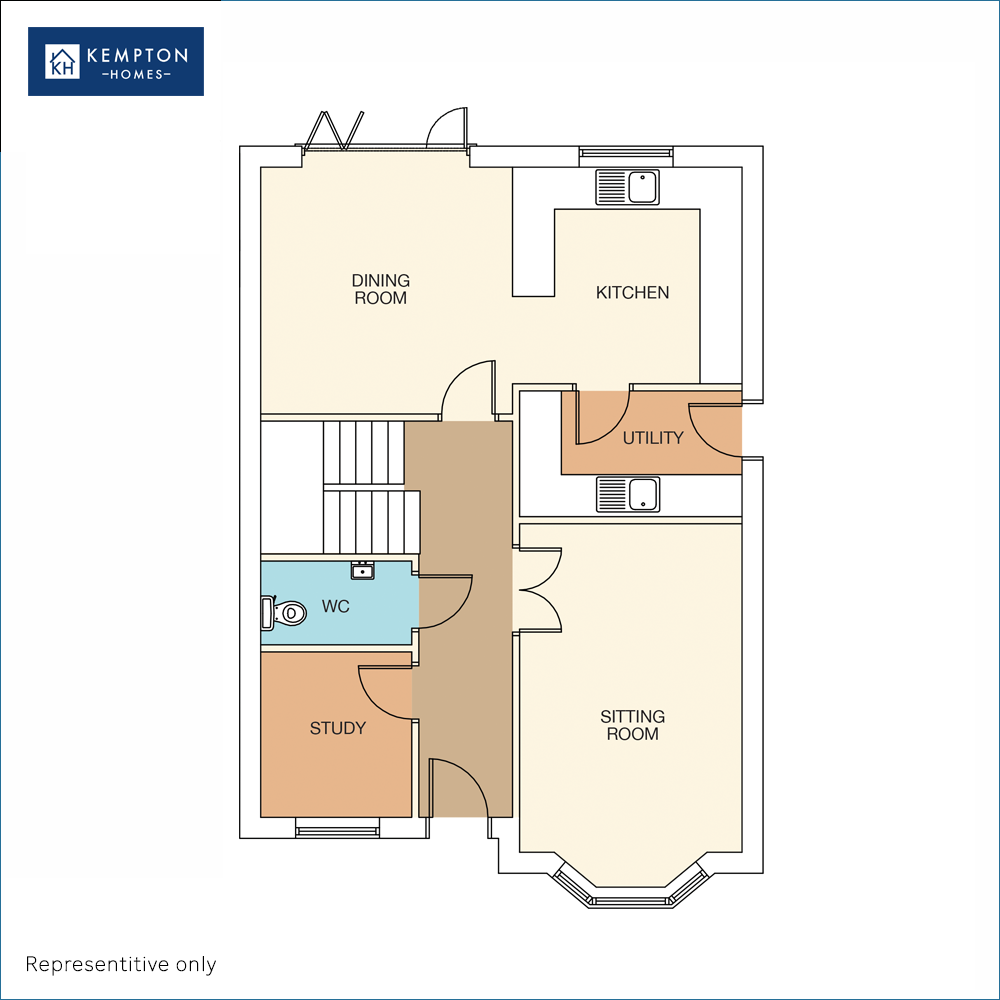 A three bedroom semi-detached home