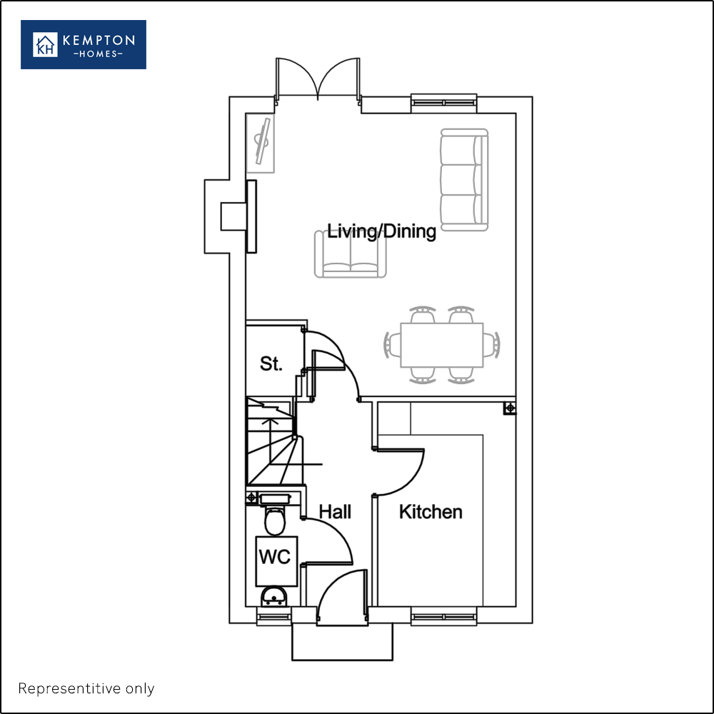 A three bedroom detached home