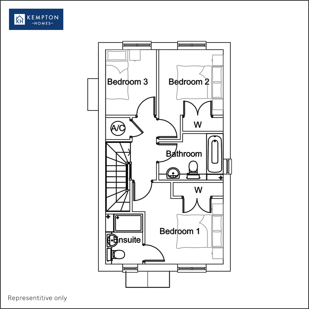 A three bedroom detached home