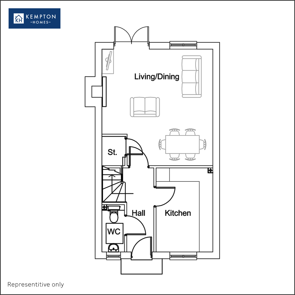 A three bedroom detached home